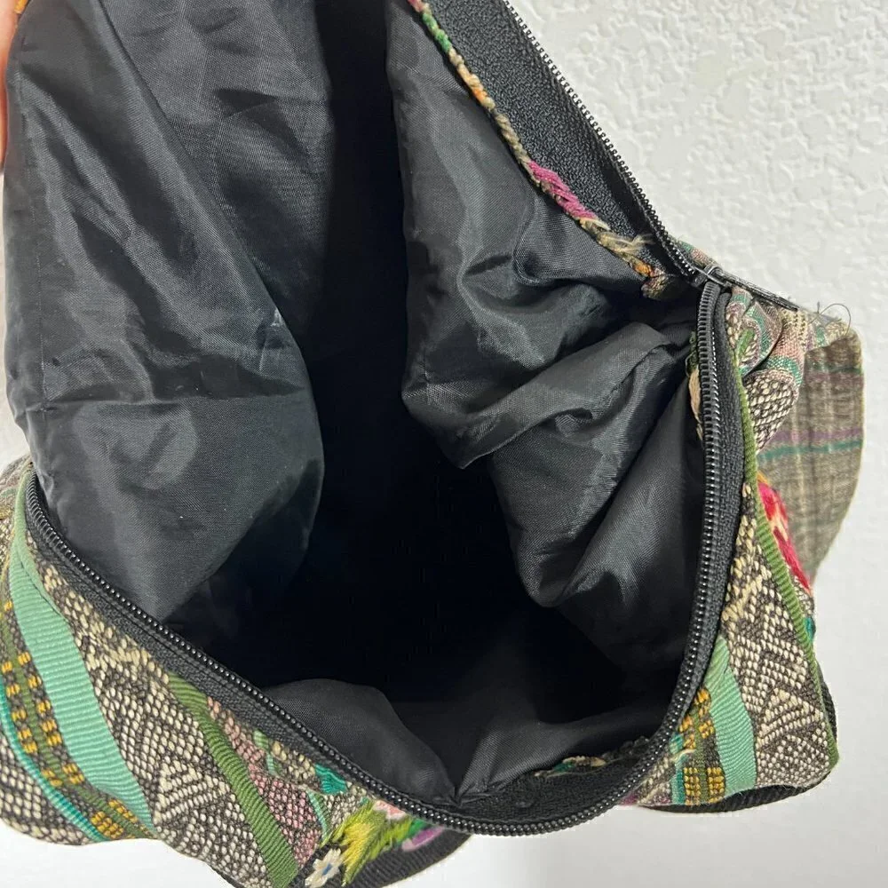 Boho Messenger Hobo Bag Purse Embroidered Floral Colorful Hippie Artisan